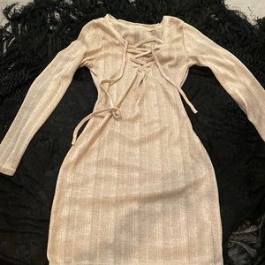 Sheer Champagne mini dress